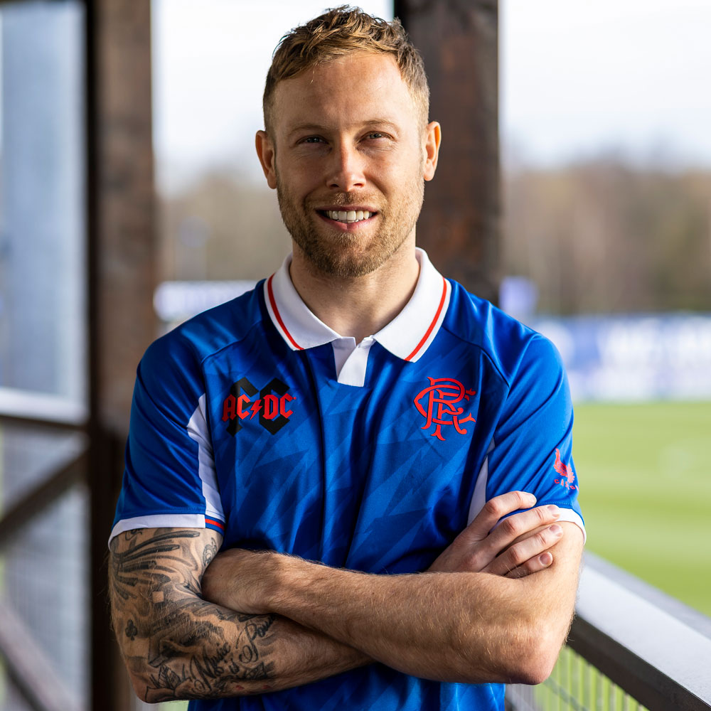 RangersFC's tweet photo. ⚡ Rangers x @acdc ⚡
 
Shop the collection on The Rangers Store 👇