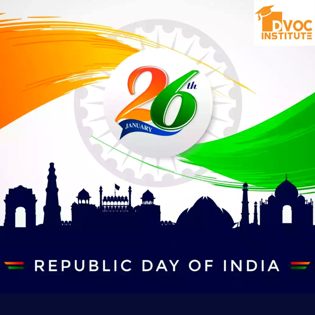 DVOC_INSTITUTE's tweet photo. Happy Republic Day to Everyone.

#india #republicday #74threpublicday #indiarepublicday #tricolour #nationalflag #freedom #indiaflag #dvocinstitute #dvocprograms #dvoc https://t.co/HOL4WywqgU