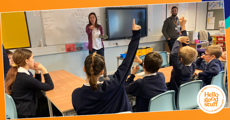 KCOMhome's tweet photo. Louise Babych, Caroline Morris and Nick Jackson visited Marshlands Primary School who we partnered with on the @marketinghumber Waterline Summit Student Sustainability Challenge.
#fullfibrefuture #recycling #sustainability #environment https://t.co/UIkYMhyiuO