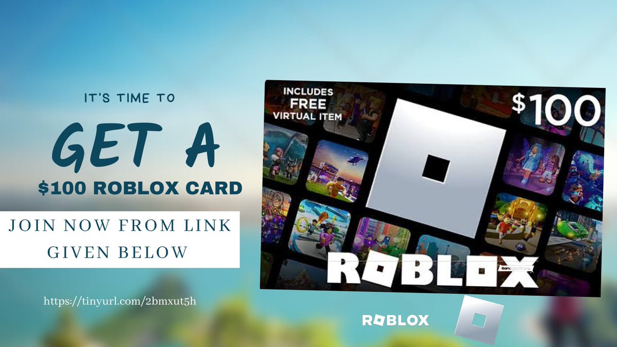 Amitkhann165's tweet photo. If you sign up now, you will get a $100 Roblox Game Card instantly. Limited time offer. Don't be late. If you forget to sign up, you will miss the opportunity.

Sign Up Now : https://t.co/Wtox9zRvy8 https://t.co/rWFRdiLtIf