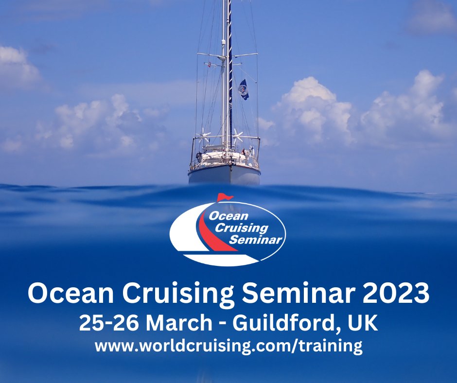 Join us for the Ocean Cruising Seminar 2023! Held in Guildford, UK, 📅 25-26 March, this immersive weekend will kickstart your bluewater cruising plans. Sign up at tinyurl.com/OCSUK2023
#worldcruisingclub #ARCrally #sailtheatlantic #OceanSailing #Sailingseminar #bluewaterprep