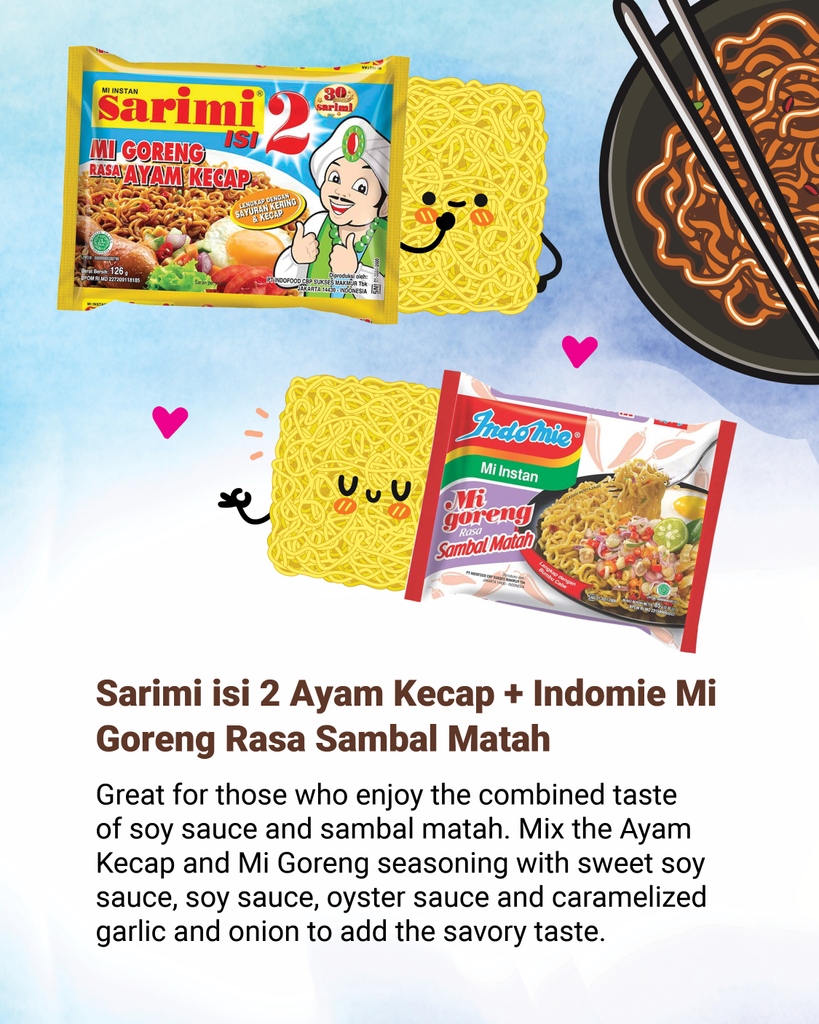 jakpost's tweet image. Indonesians gorge on instant noodles as comfort food any time of the day. There are many combinations of noodles with distinctive, mouth-watering flavors that are worth trying.

Read more: thejakartapost.com/culture/2023/0…

#indomie #instantnoodles #foodcombining #recipe