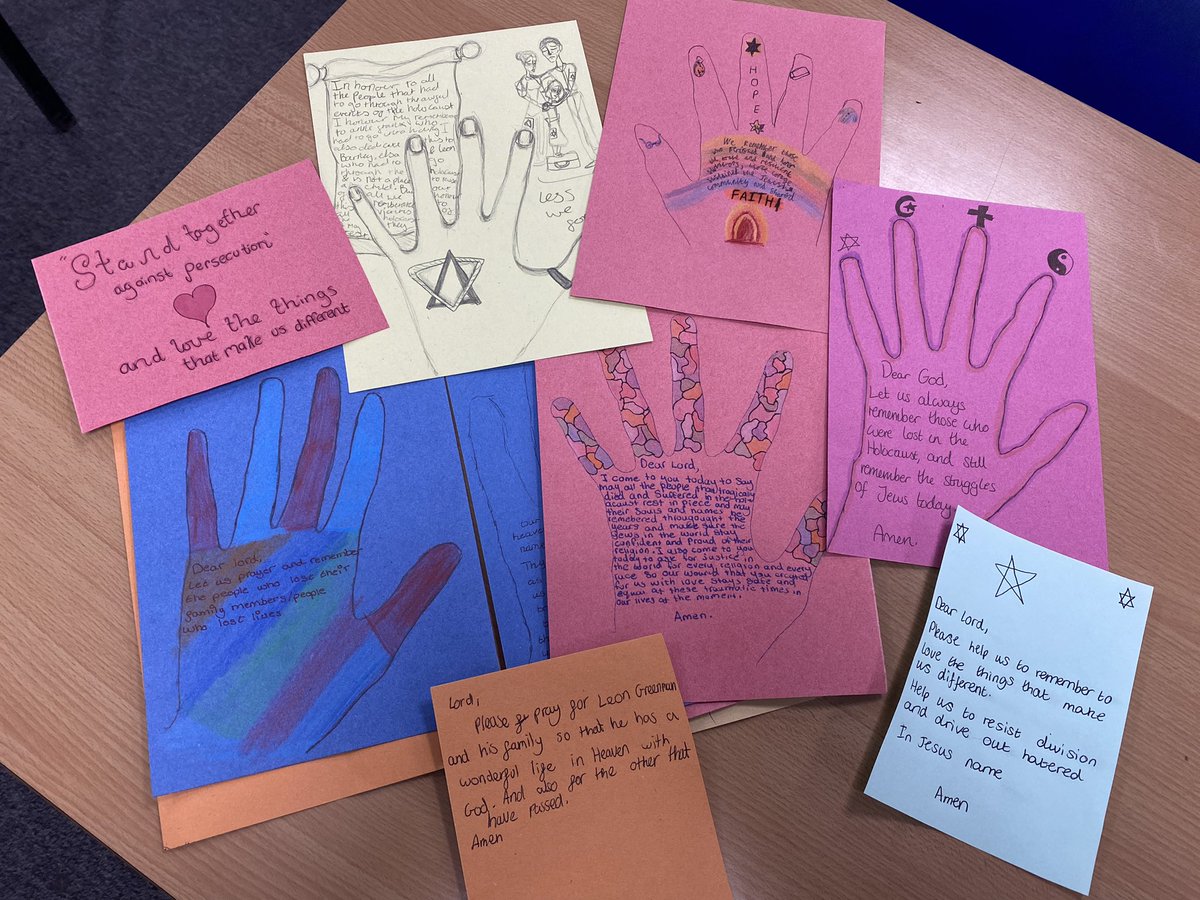 Beautiful reflections on #HolocaustMemorialDay from KS3 History and RE classes