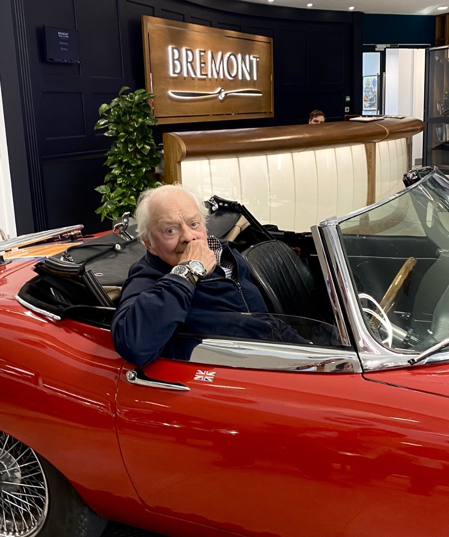 GilesEnglish's tweet image. All right Del Boy ? #DavidJason at @Bremont selling watches off his wrist