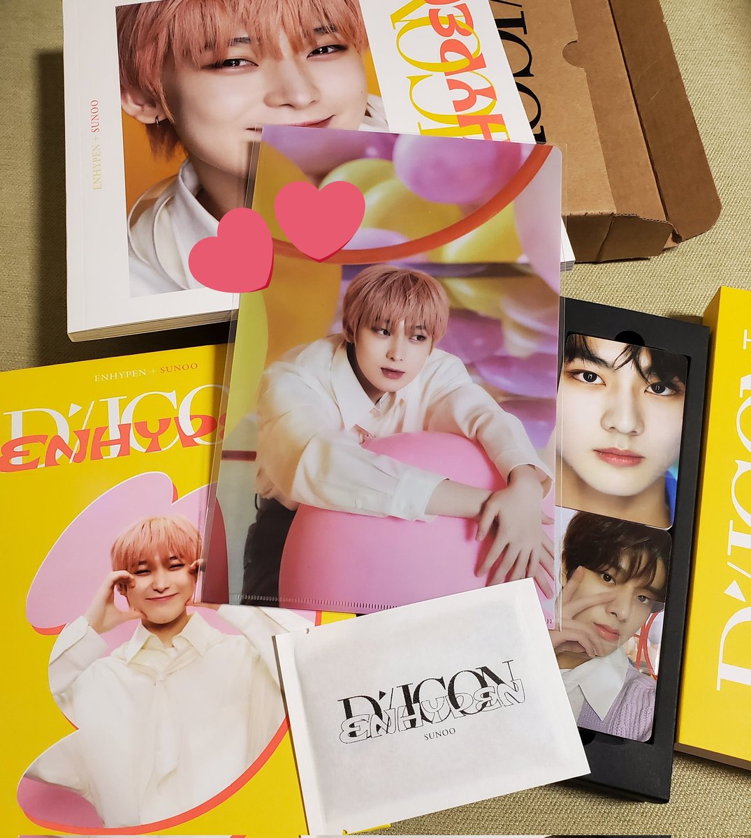 1130_u_u_uta_'s tweet photo. やっと届いたよ~❤️
可愛い🥺❤️
#DICON #DFESTA #MINIEDITION
#SUNOO https://t.co/VD1ajaqNLO