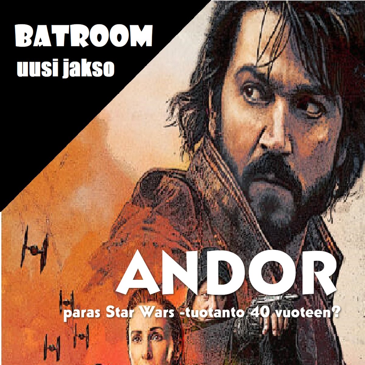 Leffakettu's tweet photo. Batroom-podcastin uusimmassa jaksossa käsittelyssä Andor. Vieraana @OKuvakarju

Andor on yksi parhaimmista Star Wars -tekeleistä ja virkistävä poikkeus pölyttyneeseen universumiin.

Jakso kuunneltavissa esim. tästä:
➡ https://t.co/5chJl29Qac

#batroompodcast 
#andor 
#starwars https://t.co/ZoowMVARL0