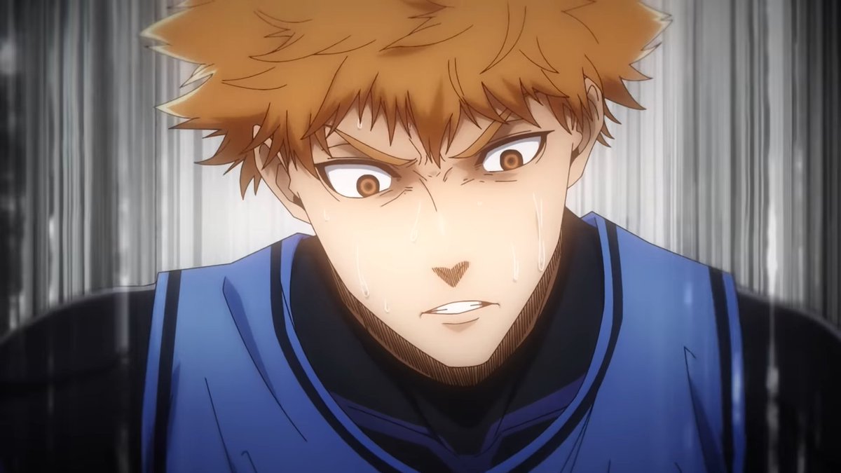 orangeotd's tweet image. the orange anime character of the day is rensuke kunigami from blue lock!