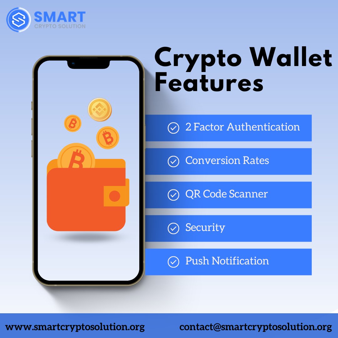 Scryptosolution's tweet photo. Crypto wallet is a type of software that stores your digital currencies and interacts with various blockchains to allow users to send or receive virtual currency.
.
#smartcryptosolution #cryptotrading #cryptomarket #Crypto #cryptocurrency #CryptoNews #Binance #Shibarium #Bitcoin https://t.co/9UqMLujAYE