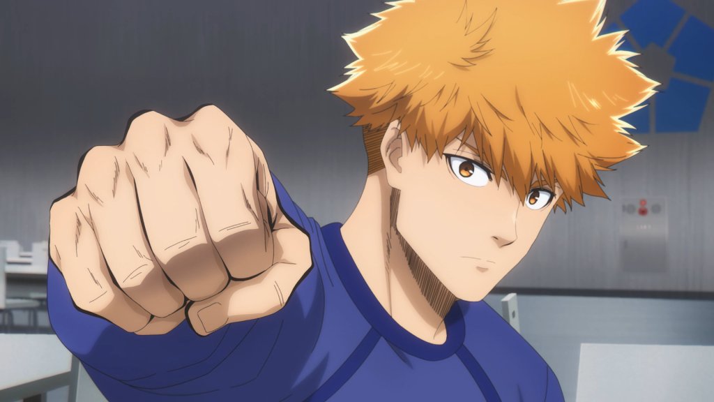 orangeotd's tweet image. the orange anime character of the day is rensuke kunigami from blue lock!