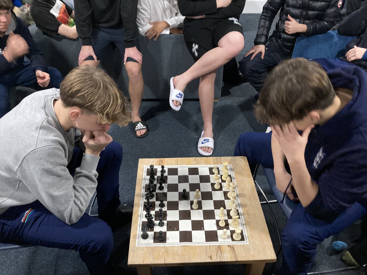 Shapwick Grandmaster final - Flynn vs Vitali - great intense battle with Vitali being crowned the victor! #chess <a href="/MillfieldSenior/">Millfield School</a> <a href="/MillfieldChess/">Millfield Chess</a> <a href="/MillfieldBP/">Millfield Boarding</a>