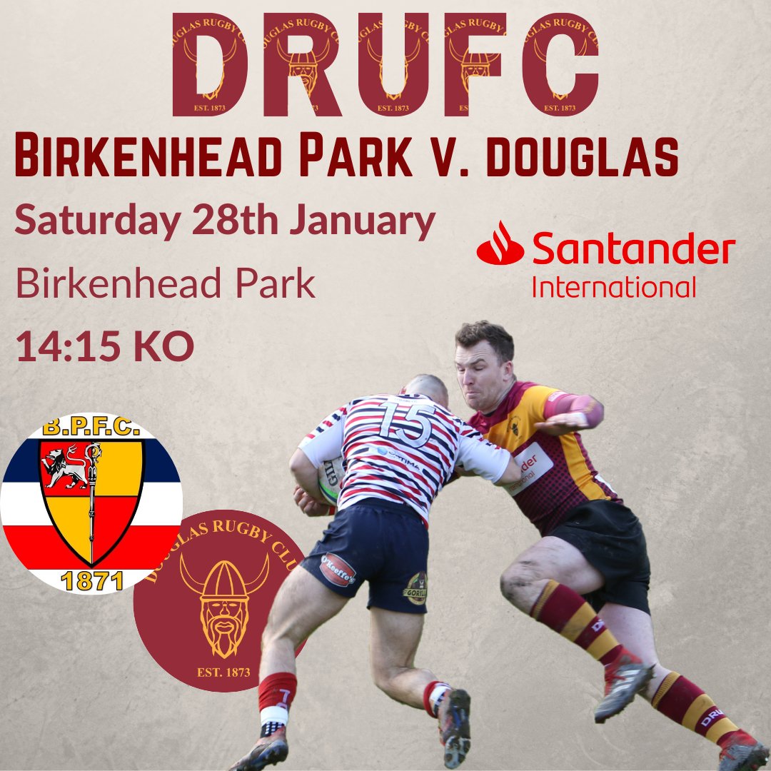 Here is the travelling 1stXV taking on the final January fixture in the Regional 2 North West v Birkenhead Park 🏉 Congratulations to Percy &amp; Toby who are making their 1stXV debuts 👏  
#Douglasrugbyclub #DRUFC #Isleofmansport #rugbyclub #rugbyteam
