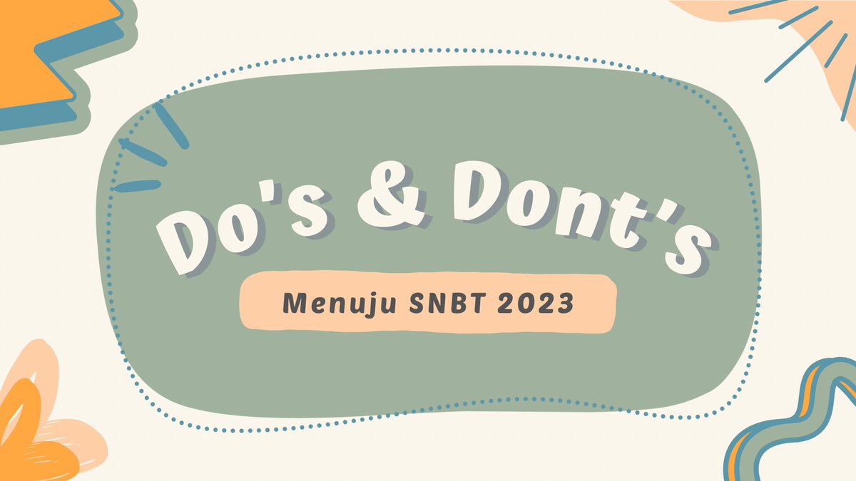 ambiversID's tweet photo. 📝DO &amp; DON’T MENUJU SBMPTN/SNBT 2023📝

Udah belajar totalitas tapi masih ga lolos sbmptn? Faktor apa aja sih yang bikin gagal sbmptn? Terus, strategi seperti apa yang harus dipersiapkan?

a thread https://t.co/ib8xNui2Ti