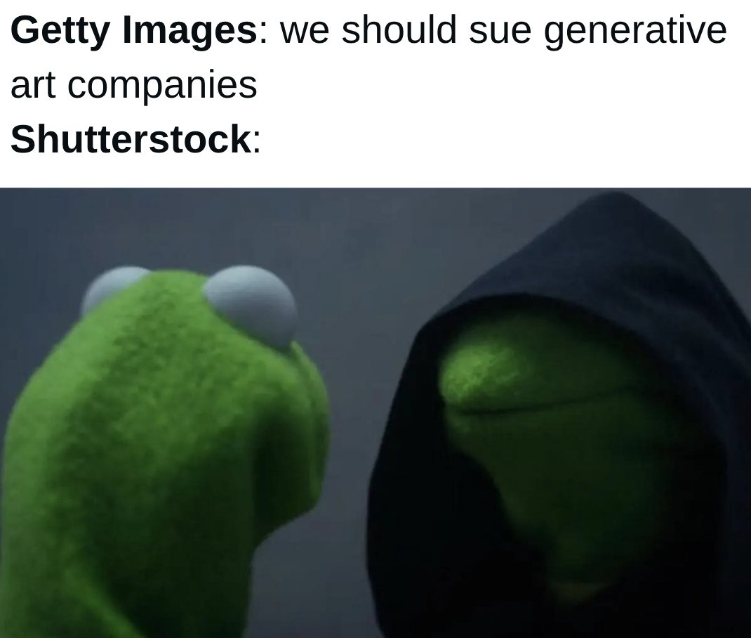 nlplanet_'s tweet photo. Shutterstock has rolled out a generative AI toolkit to create images based on text prompts, while Getty Images is currently embroiled in a lawsuit against Stability AI 🤔

Read: https://t.co/9OgHuAlF9H https://t.co/rmDnthIqMI