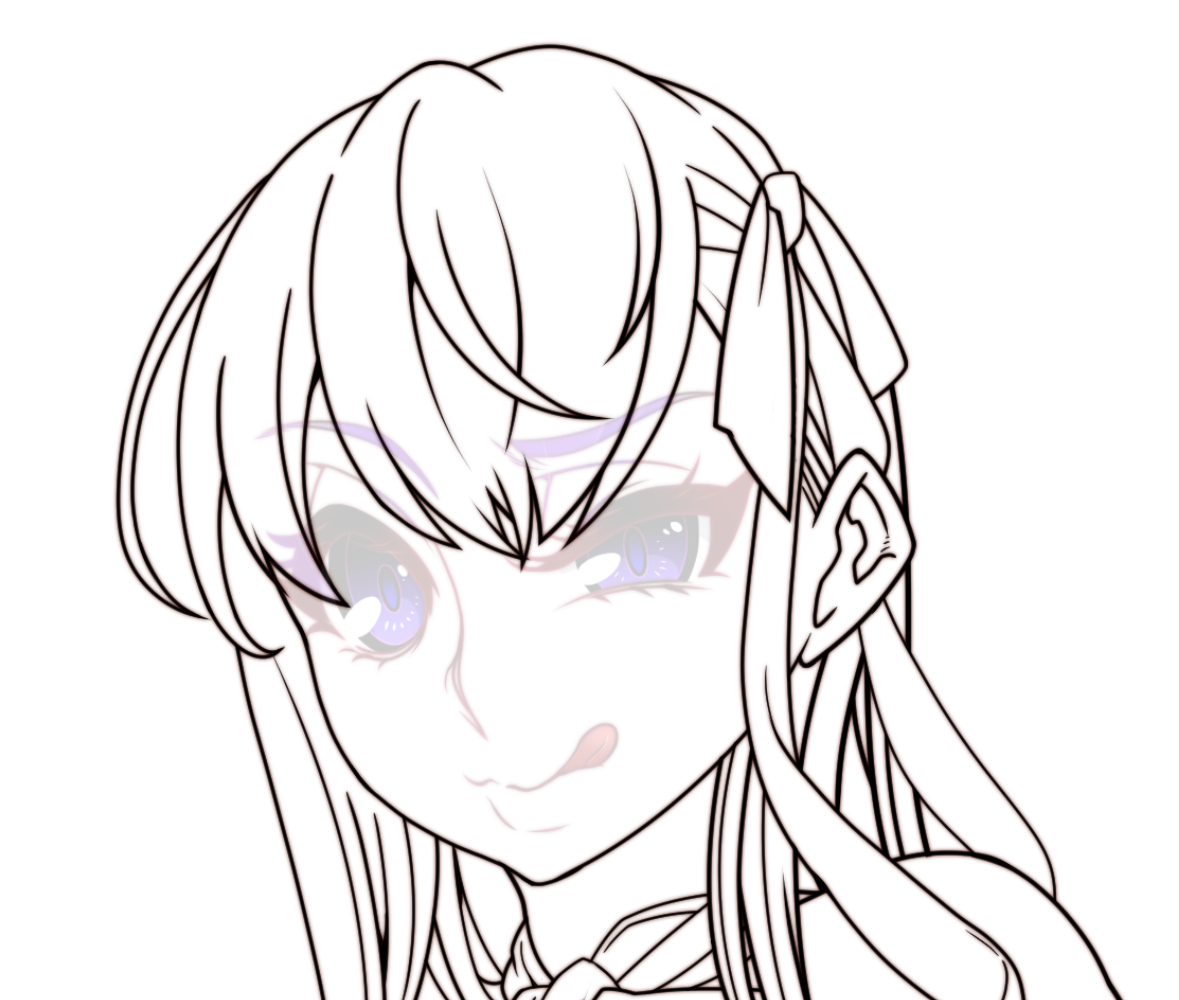 ウチの色トレスのお話

①線画

②線画から選択範囲→1～2px拡張→新規レイヤーに赤系の色塗ってぼかしガウス→乗算(クリッピングはしない)

③線画と②の間に新規レイヤーを作って線にクリッピングして色を乗せる

完成

ガウスぼかしのレイヤー(乗算)
 色味のレイヤー↓クリペ
  線画のレイヤー 