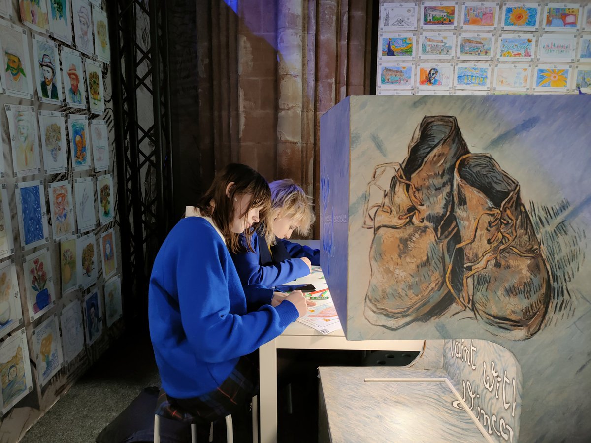 Year 12 Art students visited #vangoghexperience  #vangogh #vangoghimmersiveexperience at #carlislememorialchurch to quote Tara 'it was life changing.' 🌻🌻🌻