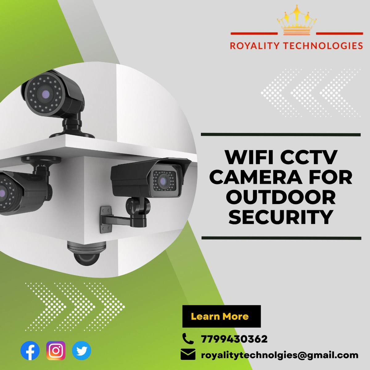 RoyalityTechno4's tweet photo. 💥💥Protect your #home and #business with #WiFiCCTVcamera and #securitysystems.
  
⭐⭐#WiFiCCTVcamera not only keep you #safe but at the same time provides #peaceofmind that everyone is #safe at home.

👉Contact us to secure your home or business today.
☎️ Call: +91 77994 30362 https://t.co/0RDskufqBt