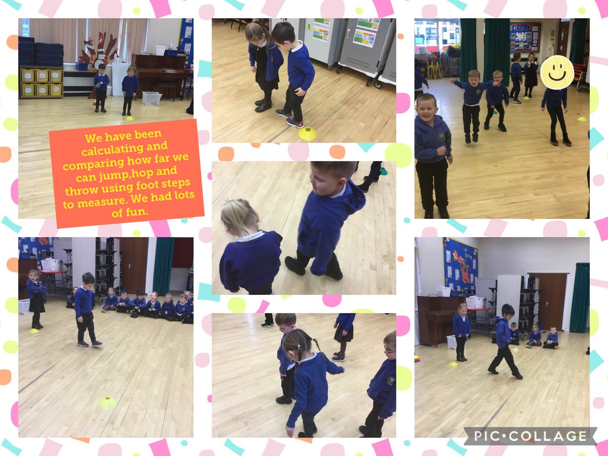 CrynalltPrimary's tweet photo. In reception today we have been experimenting with movement we used our numeracy skills to count how many steps we had travelled between each jump or throw. #crypR #crypNumeracy #crypCapableAmbitious https://t.co/qkPmQCjn7a
