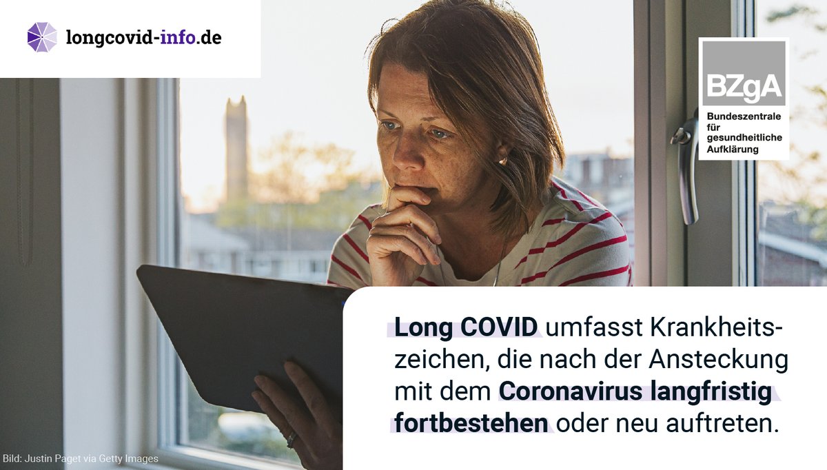 Eine Ansteckung mit #COVID19 kann zu langfristigen gesundheitlichen Folgen führen, die als #LongCOVID bezeichnet werden. Die #BZgA informiert rund um Long COVID mit dem Internetangebot: longcovid-info.de