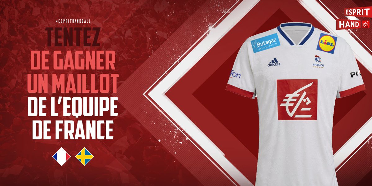 EspritHandball's tweet photo. #VousEtreUtile 
Nouveau maillot de l'équipe de France à gagner à l'occasion de la demi-finale #FRASUE ! 
Follow + RT pour participer 😃 
#EspritHandball https://t.co/pCP0jYuEcy