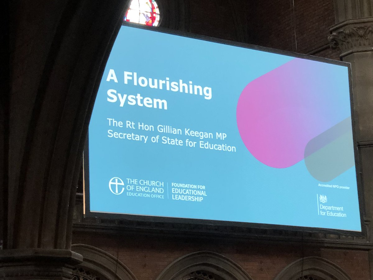 TrinityHighChap's tweet image. Arrived safely at the #cefelnc23 conference and first up is Sec.State for Education @GillianKeegan. Whatever your politics it’s great for our students to hear from a Sec State. @CofE_EduLead