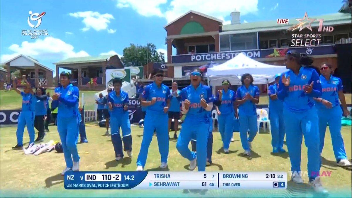 CricCrazyJohns's tweet photo. History - India becomes the first team to qualify into the Women's U-19 World Cup.
Chak De India song in background. https://t.co/pIoh4VHR4T