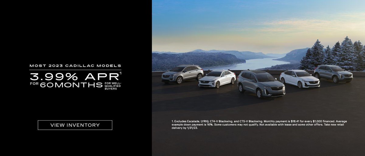 PalmdaleDiamond's tweet photo. Upgrade to Luxury✨ Get 3.99% APR for up to 60 Months on Most 2023 Cadillac's at Diamond Cadillac Palmdale💎🤝

Shop For Yours at 👉 https://t.co/AVg7KRLRTu 

#diamondcadillacpalmdale #diamondcadillac #diamond #cadillac #palmdale #cadillacdealership #cadillacforsale https://t.co/R3M4TUUtxz