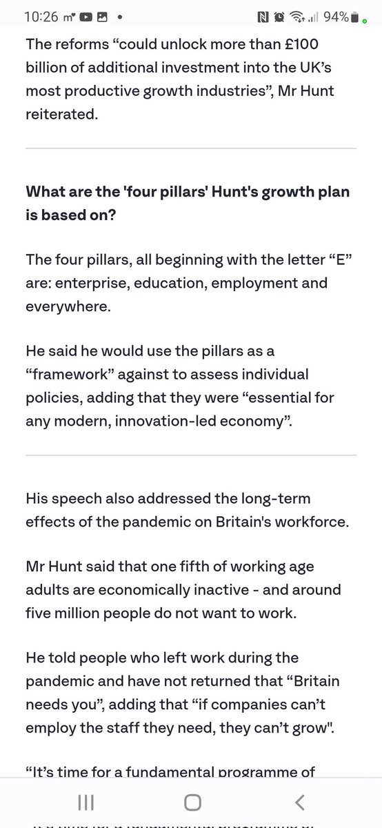 Big speech this morning from <a href="/Jeremy_Hunt/">Sir Jeremy Hunt MP</a>. You would hope that if the Chancellor was going to set out a whole series of key pillars all beginning with 'E' then environment would be one of them. Sadly not, it seems
