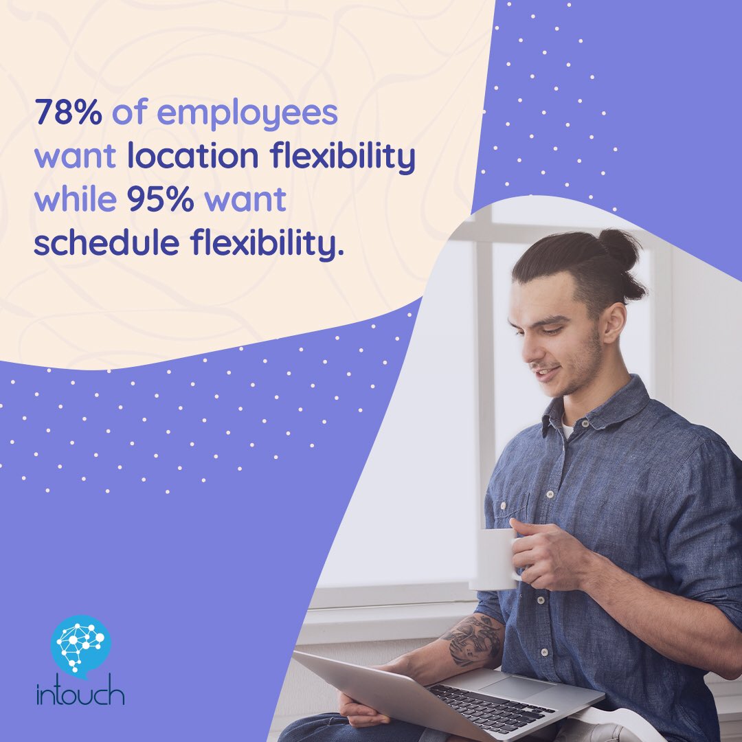 keepmeintouchio's tweet photo. Employees want location flexibility, schedule flexibility and more now.💪

The secret behind offering flexibility without compromising efficiency is communication.👩‍💻🤳

#intouch #Flexibility #Location #Schedule #Motivation #Dedication https://t.co/hpjJmNsUf8