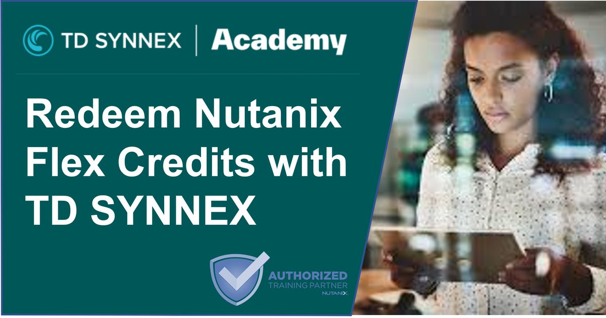 Looking for an easier and quicker way to register for #Nutanix training? TD Synnex accepts Nutanix FlexCredits as payment for your booking.  Register now.
academy.tdsynnex.com/uk/training/nu…
#LearntoSucceed
<a href="/NutanixPartners/">NutanixPartners</a>
<a href="/NutanixEDU/">Nutanix University</a>
<a href="/Nutanix_EMEA/">Nutanix EMEA</a>