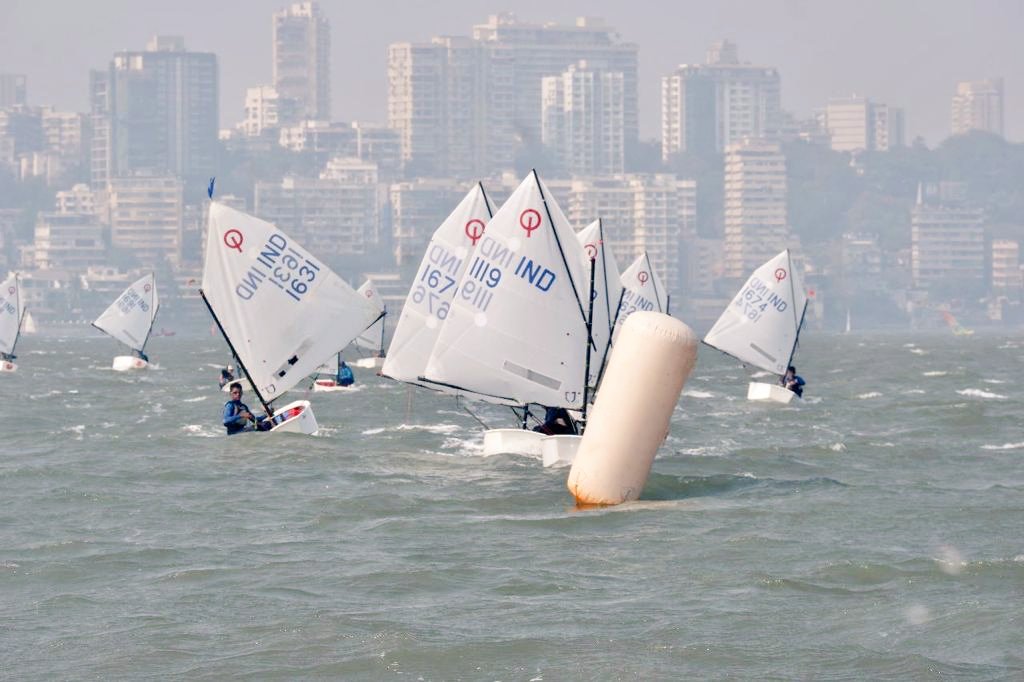 IN_HQSNC's tweet photo. Congratulations! Master Ajay Gajji & Master Sharanya Jadhav of Navy Boys Sports Company,INS Mandovi win Gold & Silver in #Optimistclass during ongoing #YAI #sail ranking event,at #Mumbai.A bright chance to improve rankings &appear in #OptimistWorldChampionship in #Spain,this year https://t.co/v4uVcHAh0R