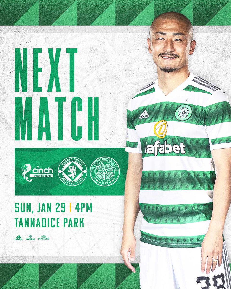 CelticFC's tweet photo. 🔜 Attention turns to Tannadice

#DUFCCEL | #cinchPrem | #COYBIG 🍀 https://t.co/KnLkpgyQTS