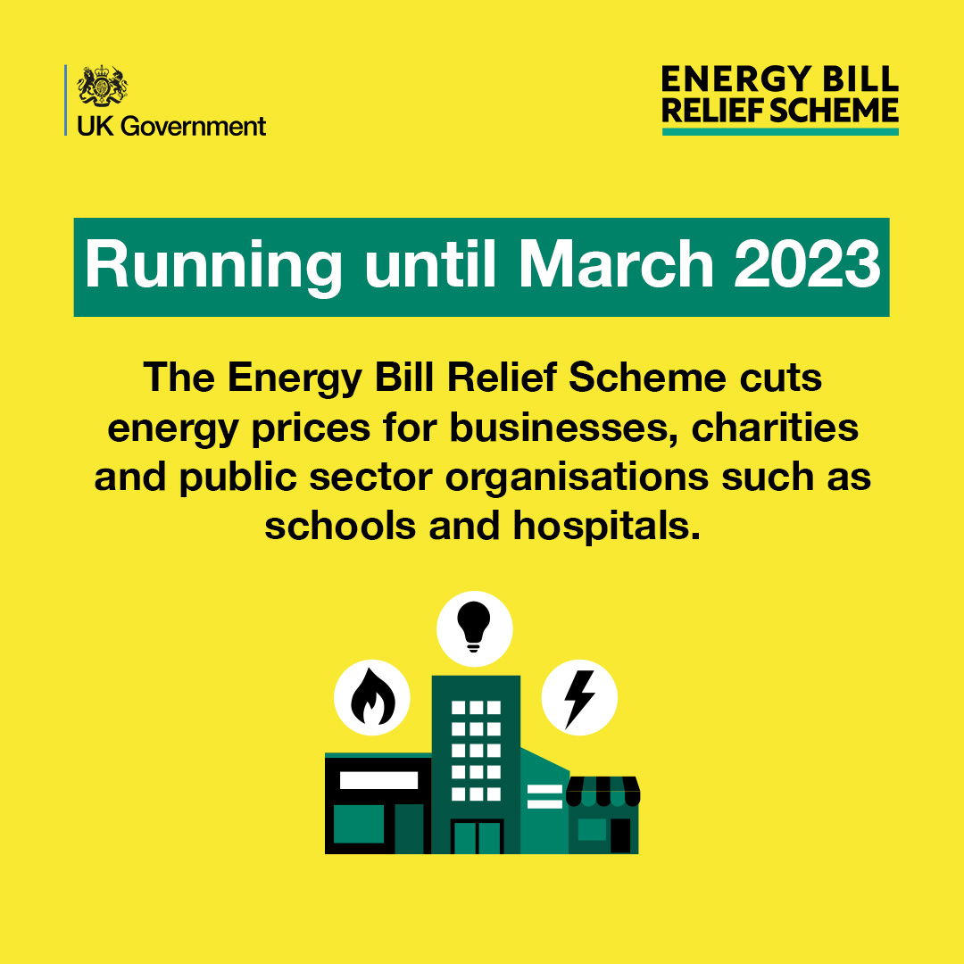📢 Attention businesses, charities and public sector organisations

The Government's Energy Bill Relief Scheme will continue to provide discounted energy bills until 31 March.

Find out more 🔽
gov.uk/guidance/energ…