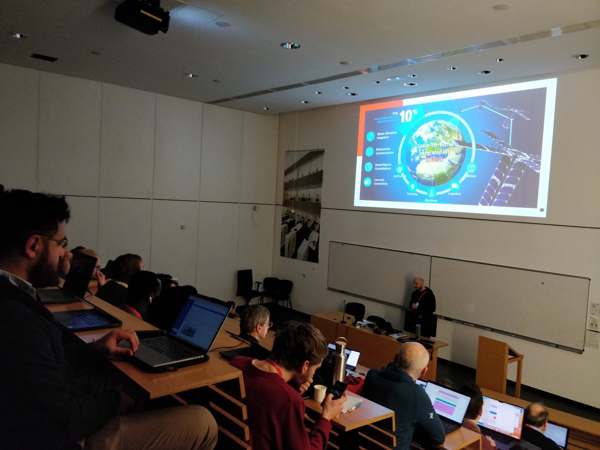 It's <a href="/TotinFraire/">Juan Fraire</a>'s time to present us his recent work on Satellite IoT networks <a href="/GdrRsd/">GDR RSD</a> Days in Lyon. Bring it on! 🤩#Agora <a href="/Inria_lyon/">Centre Inria de Lyon</a> <a href="/citi_lab/">CITI Laboratory</a> <a href="/insadelyon/">INSA Lyon</a>