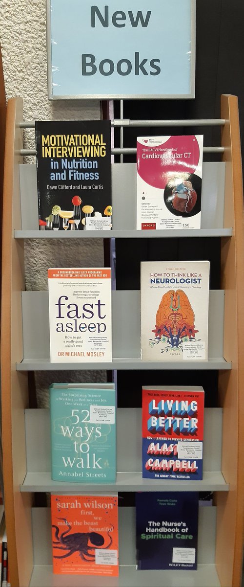 Amazing range of titles added to our new books shelves this week!
Please pop in & have a browse!
#BHTLibrary #sleep #motivationalinterviewing #livingbetter #spritualcare #wellbeing #newbooks