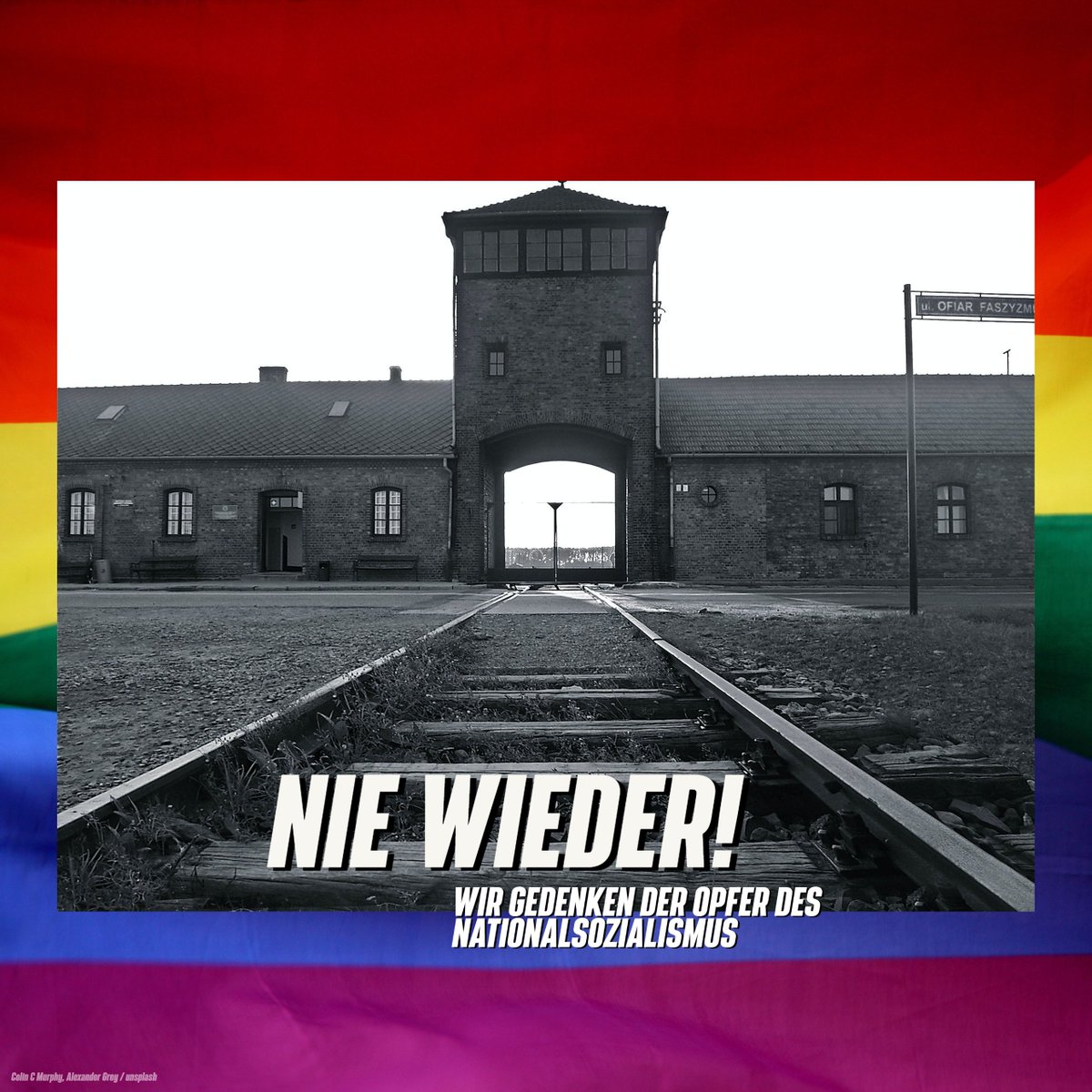 Wir erinnern am #HolocaustGedenktag an die Opfer des Nationalsozialismus. Zum ersten Mal stehen dabei Menschen im Mittelpunkt, die wegen ihrer sexuellen Orientierung oder geschlechtlichen Identität verfolgt wurden. #NieWieder – gegen jede Form von Diskriminierung. #WeRemember