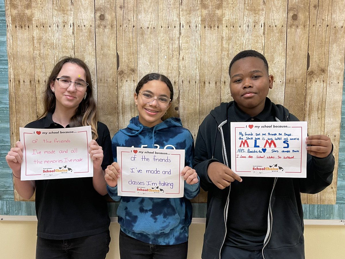 mlms_warriors's tweet photo. Our FEA Club celebrated #nationalschoolchoiceweek by engaging in discussions on why they โฅ๏ธ MLMS.
#WarriorsLoveMLMS #mlmswarriors #warriornation #futureeducatorsofamerica @miamimagnets @MDCPS @schoolchoicewk @MDCPSNorth https://t.co/f7B6m2Zbdb
