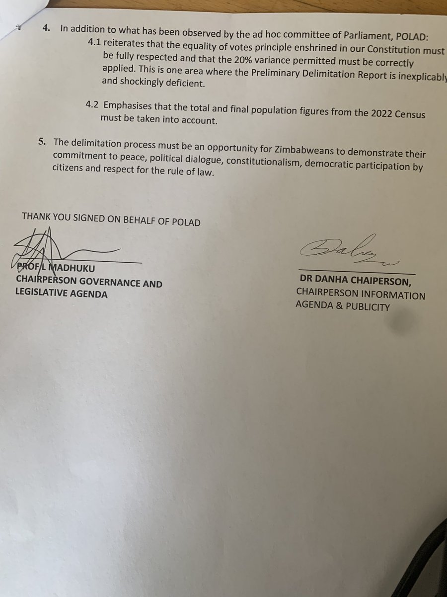 Makomborero Haruzivishe (@makomboreroh) on Twitter photo Now that POLAD agrees with other key political players that <a href="/ZECzim/">Zimbabwe Electoral Commission</a> does not pass the credibility test & lacks independence,competence,efficiency,transparency & accountability;
THE SOLUTION IS TO DISBAND ZEC to ensure undisputed elections in Zimbabwe!
#ElectoralReforms
<a href="/SADCNews/">SADCNews</a> Now that POLAD agrees with other key political players that <a href="/ZECzim/">Zimbabwe Electoral Commission</a> does not pass the credibility test & lacks independence,competence,efficiency,transparency & accountability;
THE SOLUTION IS TO DISBAND ZEC to ensure undisputed elections in Zimbabwe!
#ElectoralReforms
<a href="/SADCNews/">SADCNews</a>