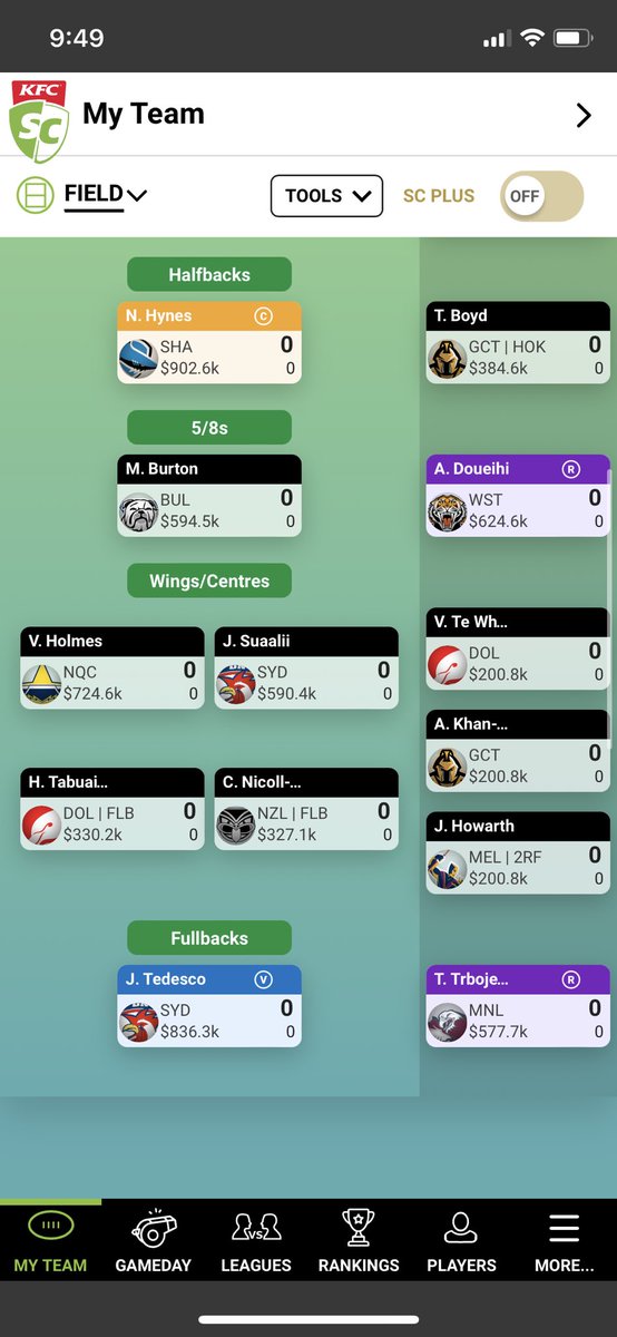 Thoughts on the side?
#nrlfantasy <a href="/SCWhisperer/">The SuperCoach Whisperer</a> <a href="/AmanTalksNRLSC/">Aman Talks NRL SuperCoach</a>