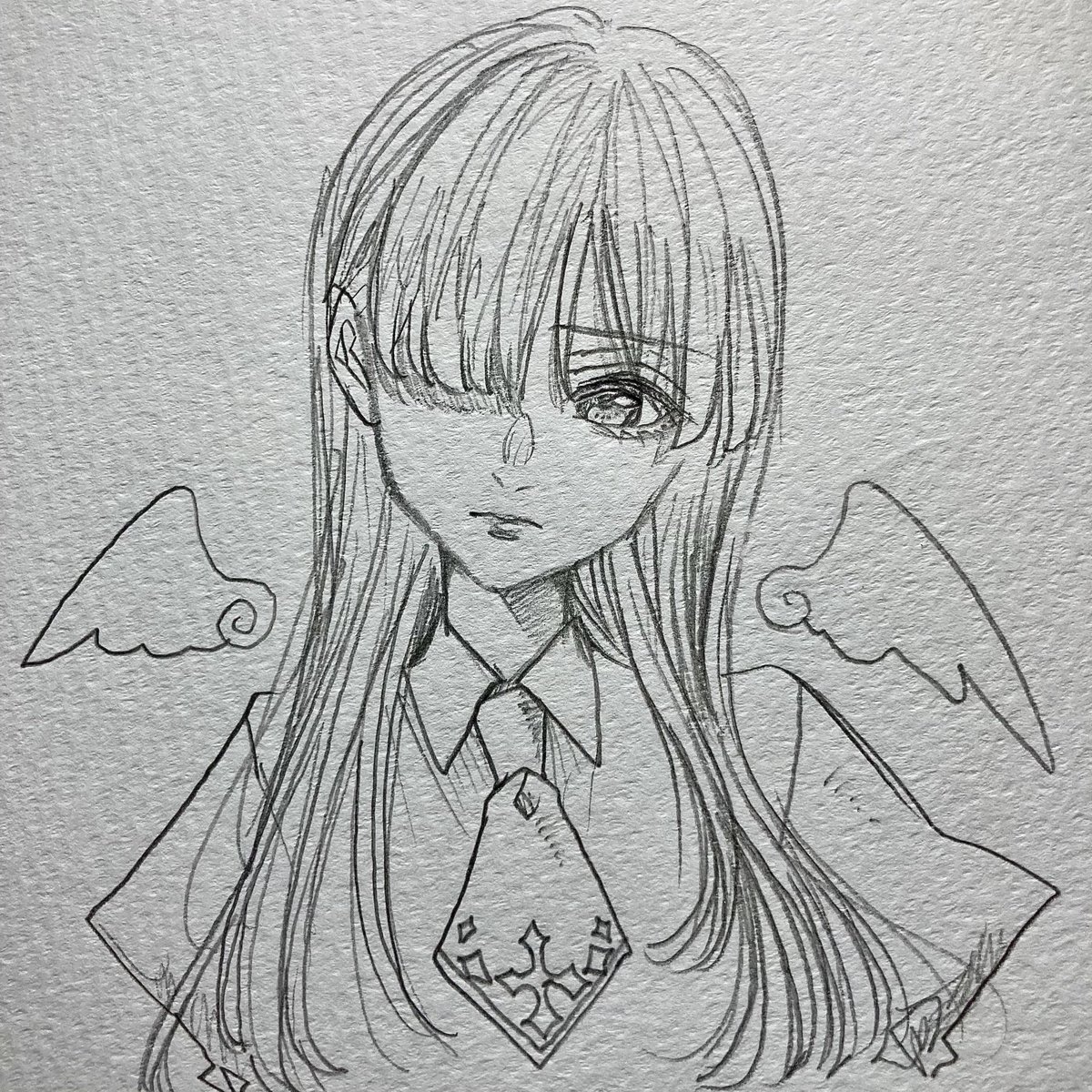 ꒰ঌ🤍໒꒱ #落書き #rkgk #創作 #天使