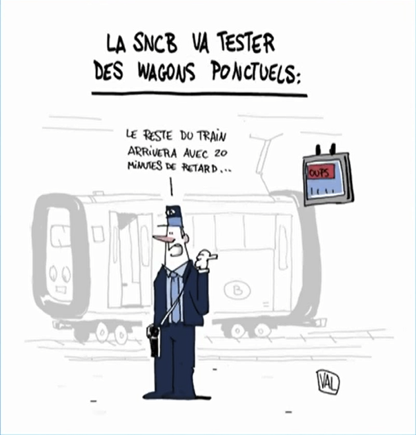 Et Vendredi ?

D'une écoute distraite sur @lapremiere, j'entends @FrancoisHeureux annoncer sérieusement que la @SNCB va tester 'des wagons ponctuels' 😯🤔🤨😵‍💫😂

En checkant qqlq heures plus tard, j'apprends que c'était un billet d'humour.

Du coup, vendredi = 🤣