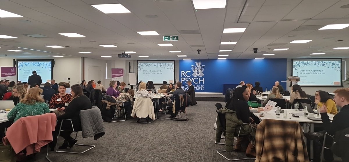 NCCMentalHealth's tweet photo. Today we are proud to host the launch of the Demand, Capacity &amp; Flow Quality Improvement Collaborative @rcpsych, we will be live-tweeting about the event in the thread below #DCFQ1 1/1 https://t.co/U5xiEcr586