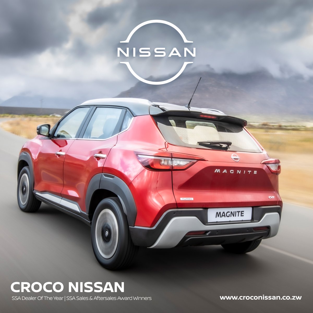 CrocoNissan's tweet photo. Make a good first impression every time you’re behind the wheel, Lead the way in the #NewNissanMagnite, Built to be Bold.

#nissan #croconissan #harare #Zimbabwe https://t.co/HINam1ypst