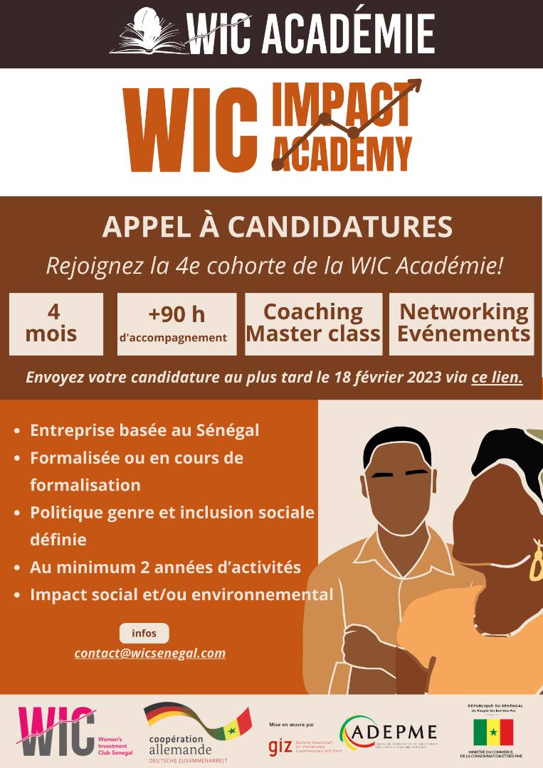 Adepme's tweet photo. 📣La quatrième cohorte WIC Impact Academy a été lancée et est maintenant ouverte aux candidatures. 

Ne manquez pas cette incroyable opportunité et postulez dès maintenant en cliquant sur ce lien!👇🏾
             ➡️ https://t.co/vlhLO2uL4Y
Date limite: 18 février 
#adepme https://t.co/KYO5TygB1Y