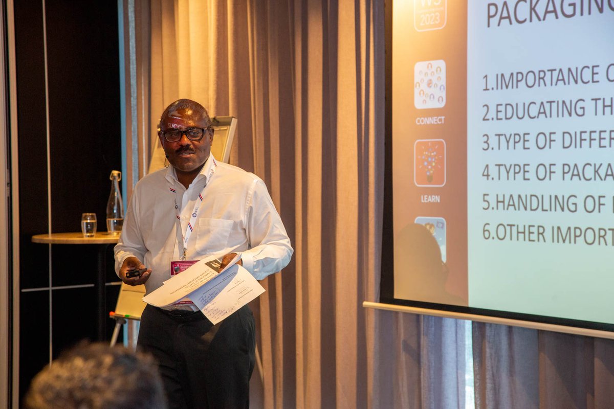 IELAWORLD's tweet image. At #IELAWS23, IELA Board Member Lucien Lawson with Clamageran Expositions France talked about #packaging highlighting the importance of the appropriate packaging for each type of good for a successful delivery at #exhibitions &amp;amp; the return of the goods
#exhibitionlogistics