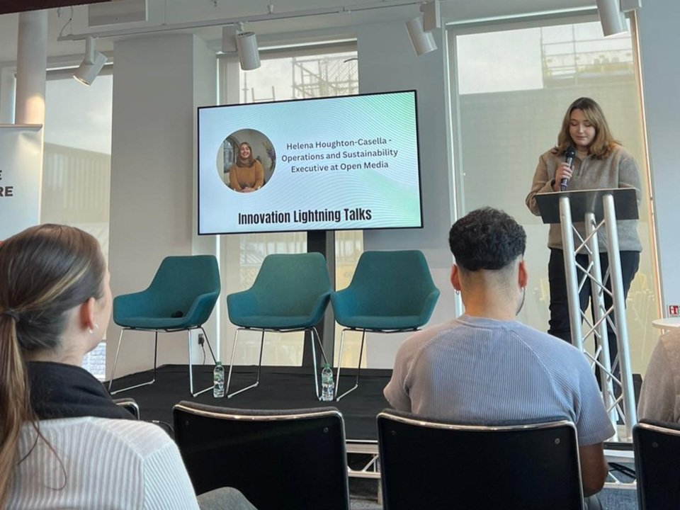 Agent_Academy's tweet image. Our Innovation Lightning Talks are underway with Helena Houghton-Casella @openmediauk, and Jason Laing @Promake.

The big question? What different approaches and innovations are available to create a positive and sustainable impact in all fields of working life? #FutureMeWeek