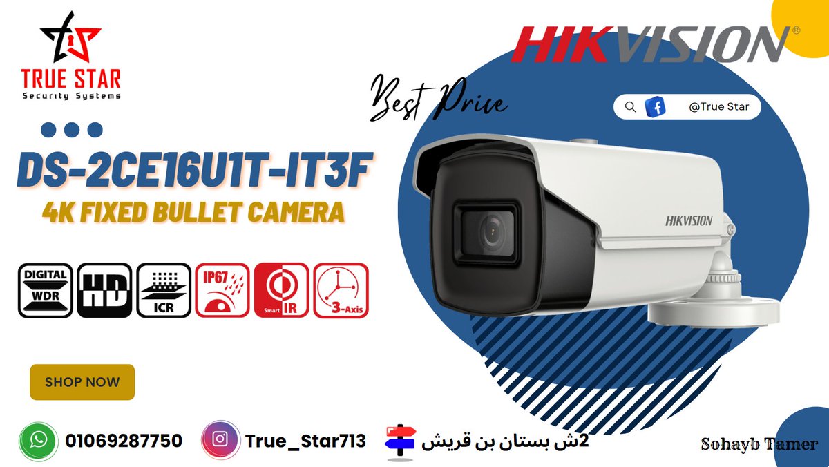 SohaybTrueStar's tweet photo. DS-2CE16U1T-IT3F
#مع_ضمان_لمدة_سنة💯
#مع_ضمان_لمدة_سنتين💥
#Hikvision🌎
#HiLook💙
#Wi_Tek🔥
#شركةTrueStar✨
#كل_يوم_فيه_جديد🥳
Call us phone or WhatsApp message or📞: 01069287750
Or Visit us in our branch:ش بستان بن قريش باب اللوق وسط البلد
يوجد لدينا شحن لجميع محافظات مصر
Sohayb https://t.co/3k5dRiCSyv