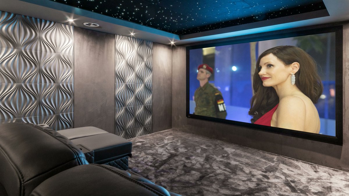 Smarthomestv's tweet photo. There's nothing quite like a #star ceiling to add the finishing touch to a dedicated #home #cinema (or #library in one customer's case📚). These incredible feature starscape ceilings help make a room a magical refuge from the everyday world ✨ https://t.co/etrylNKfG4