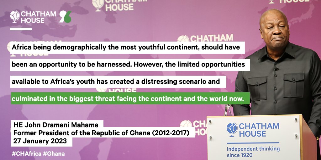 AfricaProg's tweet photo. 🌍 Africa’s strategic priorities and global role #2

In conversation with HE @JDMahama, Former President of the Republic of Ghana (2012-2017)

#CHAfrica https://t.co/6UlRLzGWXg