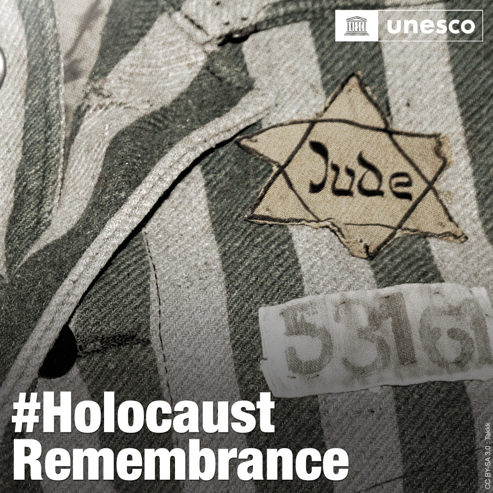 Against ignorance.

Against prejudice.

Against deniers.

Against hate.

Let’s use the best tool we have: #Education.

on.unesco.org/2B5Um8Q #HolocaustRemembranceDay