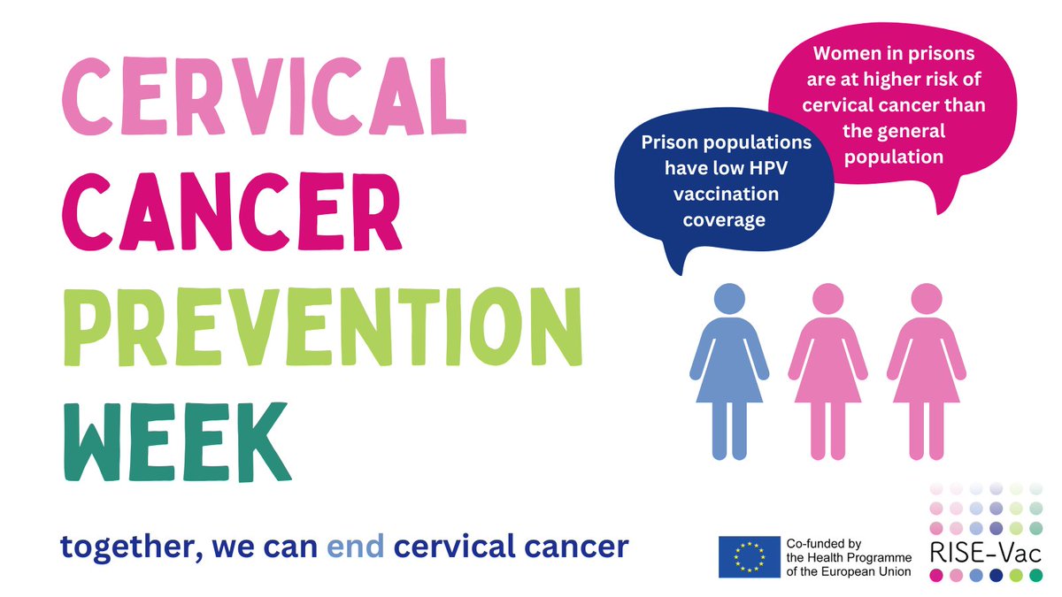 By providing targeted and effective #HPV screening &amp; #vaccination services in prisons, we can help prevent cervical cancer cases.

🧵 (2/2)

#CervicalCancerPreventionWeek